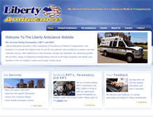 Tablet Screenshot of libertyambulance.com